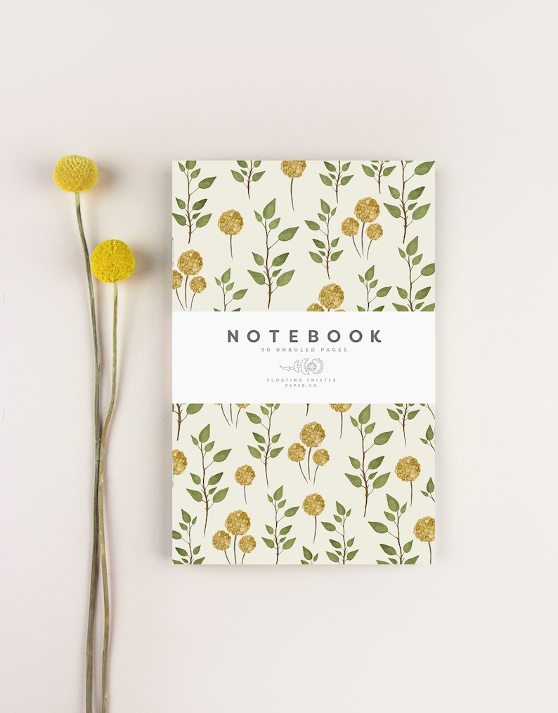 Set of 2 Notebooks, Choose Your Notebook, Back To School Notebook, Birthday Gift, Blank Journal, Floral Notebook, BLANK Notebook, Office Light Billy Buttons