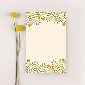 Notepad, Tear off Notepad, Small Notepad, Floral Notepad, Illustrated Notepad, Watercolor Notepad, Office Gift, Stocking Stuffers, Christmas image 1