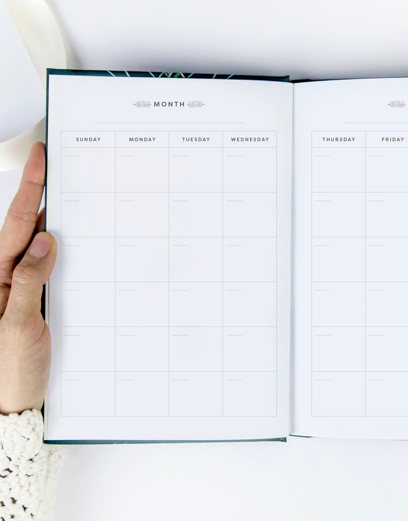 Undated Planner Weekly Planner Hardcover Planner Daily Etsy