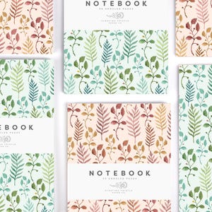 Set of 2 Notebooks, Cute Notebook, Back To School Notebook, Birthday Gift, Blank Journal, Floral Notebook, BLANK Notebook, School Notebook