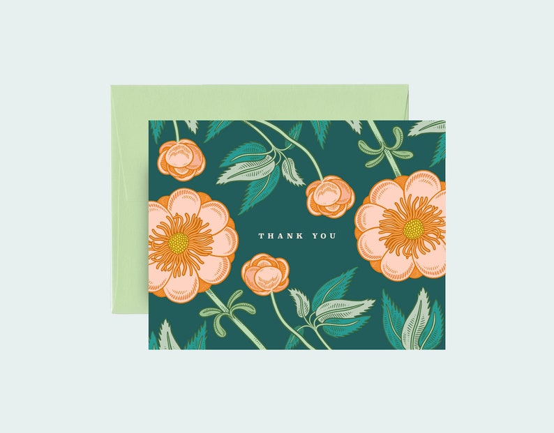 Floral Thank You Card