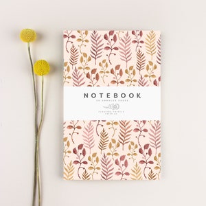 Set of 2 Notebooks, Choose Your Notebook, Back To School Notebook, Birthday Gift, Blank Journal, Floral Notebook, BLANK Notebook, Office Pink Leaves