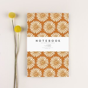 Set of 2 Notebooks, Choose Your Notebook, Back To School Notebook, Birthday Gift, Blank Journal, Floral Notebook, BLANK Notebook, Office Orange Sunny