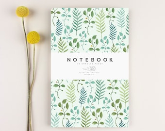 Blank Notebook, Botanical Notebook, Gift for Mom, Back To School Notebook, Sketchbook, Blank Sketchbook, Watercolor Notebook, Gift for Kids