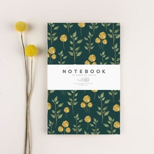 Set of 2 Notebooks, Choose Your Notebook, Back To School Notebook, Birthday Gift, Blank Journal, Floral Notebook, BLANK Notebook, Office Dark Billy Buttons