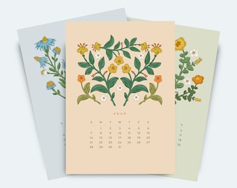 REFILL CARDS for 2024 Botanical Desk Calendar (wooden stand NOT included) 5x7” Calendar Cards, 2024 Calendar, Small Calendar, 5x7 Calendar