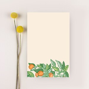 Tear off notepad with oranges