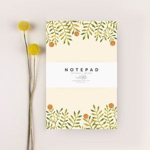 Notepad, Tear off Notepad, Small Notepad, Floral Notepad, Illustrated Notepad, Watercolor Notepad, Office Gift, Stocking Stuffers, Christmas image 2