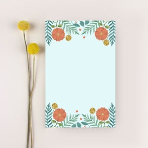 Notepad, Tear off Notepad, Small Notepad, Floral Notepad, Illustrated Notepad, Watercolor Notepad, Office Gift, Stocking Stuffers, Christmas image 1