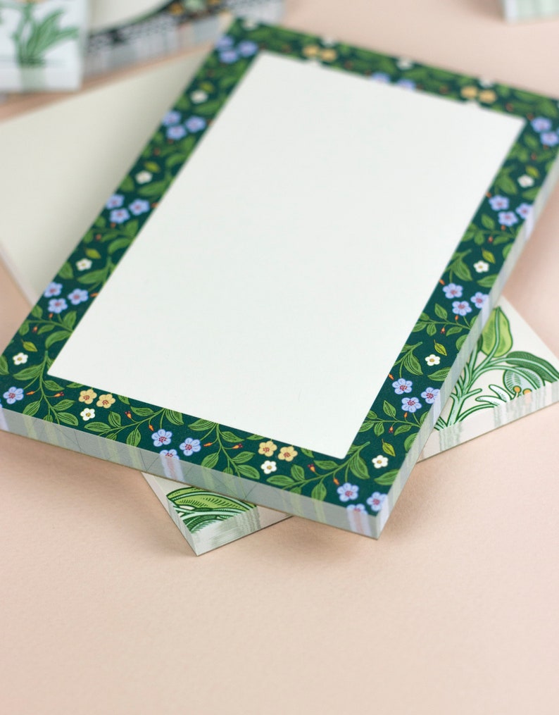 Set of 2 Notepads, Notepad, Tear off Notepad, Floral Notepad, Notepad Cute, Fun Notepad, Pretty Notepads, Back to School, Simple Notepad image 2