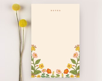 Notepad, Tear off Notepad, Floral Notepad, Cute Notepad, Flower Notepad, Watercolor Notepad, Office Gift, Gift for Coworker, Christmas