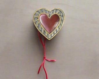 Red Painted Heart Ornament Metal Wall Art. Handmade in Haiti. Recycled Metal. Housewarming Gifts. Patio, and Garden Decor. Outdoor/Indoor.