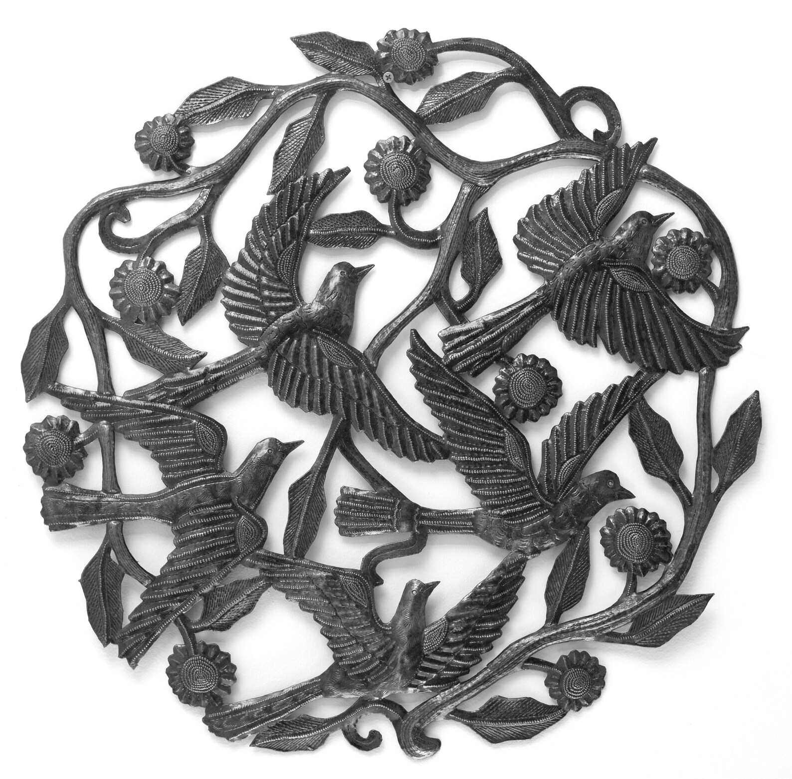 Haitian Hands 'birds in Flock' Haitian Metal Art Made Etsy