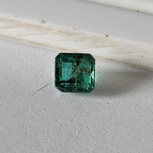 Natural Green Emerald Octagon Cut, 1 Carat Loose Emerald Gemstone, Zambian Green Emerald, May Birthstone, Faceted Green Stone for Jewelry