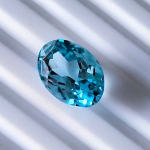 Swiss Blue Topaz Oval Faceted, 14x10mm oval cut loose gemstone, top quality calibrated blue topaz, loose topaz for jewelry, gifts for her