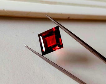 Natural Red Garnet Fancy Diamond Shape, AAA Quality 14x12mm Faceted Loose Gemstone , Garnet for jewelry making, Friendship Day Gift