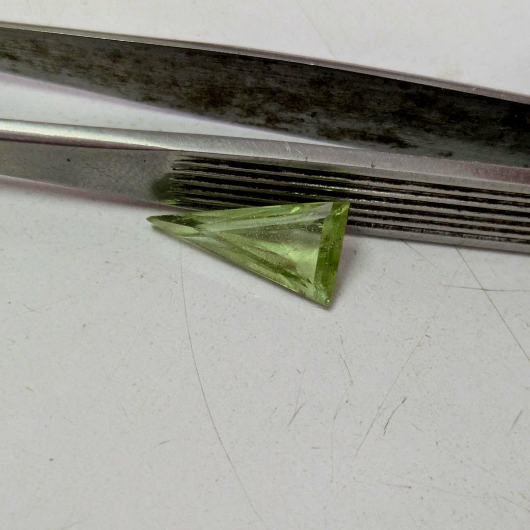 Natural Peridot Triangle Shape, AA Faceted Green Fancy Gemstone, Loose ...