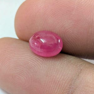 Natuurlijke rode robijn cabochon: 9 x 7 mm ovale edelsteen, geboortesteen juli, gladde robijnrode ovaal, ringsteen heren, Valentijnsdagcadeau