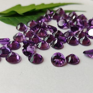 Afrykański ametyst Melle okrągły, 1,50 m - 3,50 mm, fasetowany luźny okrągły ametyst, jakość AAA, partia okrągłych kamieni, kamień szlachetny do biżuterii, wyprzedaż wielkanocna na żywo