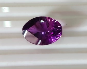 Amethyst Concave Cut Oval, 18x13mm Top Quality Amethyst, faceted amethyst concave, gemstone concave oval, amethyst for fancy pendant jewelry