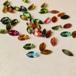 Multi Tourmaline Loose Marquise lot, 4x2 mm-6x3 mm Marquise cut stone, Top quality marquise, gemstone marquise lot, marquise for jewellery
