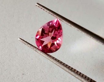 Natural Pink Tourmaline Pear 7x5mm AAA Quality – Faceted Loose Gemstone October Birthstone Teardrop For Ring Making