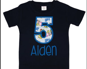 Mario Birthday Shirt: Embroidered Personalized T-Shirt