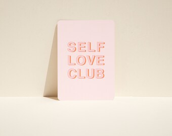Carte Inspirante Self Love Club, Vision Board, carte de motivation, carte d'affirmation, tableau de manifestation