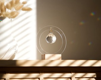 Suncatcher - Standing sun catcher - Bohemian and minimalist interior decoration - Celestial and modern decoration - Crystal - CHARLIE