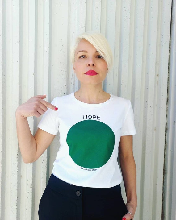 Feminist T-shirt With Hope Print Relax T-shirt - Etsy Denmark