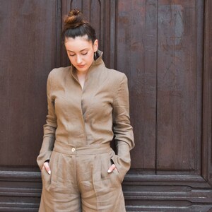 Linen Co-Ord Set for Women, Linen Set, Linen Costume, Linen Shirt, Linen Shorts, Linen Clothing Women, Flax Clothing, Soft Linen, Boho Linen image 2