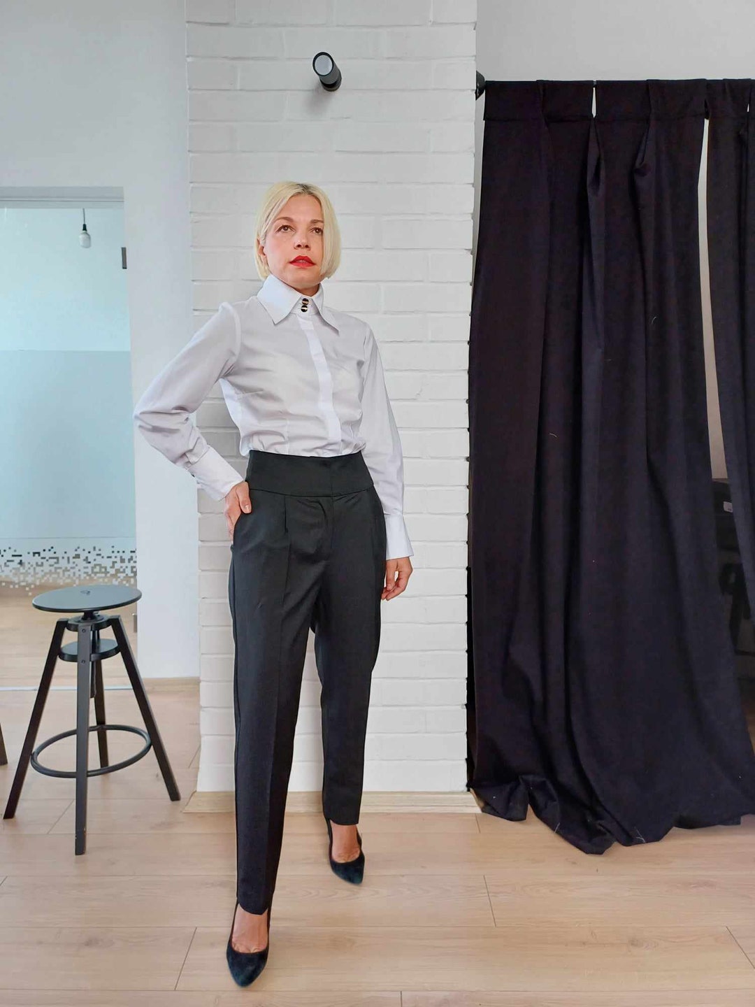 High Waisted Tapered Trousers, Black Dressy Tuxedo Pants for Ladies, Pants for Women Suit, Elegant Slim Leg Formal Pants, Tailored Pants - Etsy High Waisted Tapered Trousers, Black Dressy Tuxedo Pants for Ladies, Pants for Women Suit, Elegant Slim Leg Formal Pants, Tailored Pants - Etsy