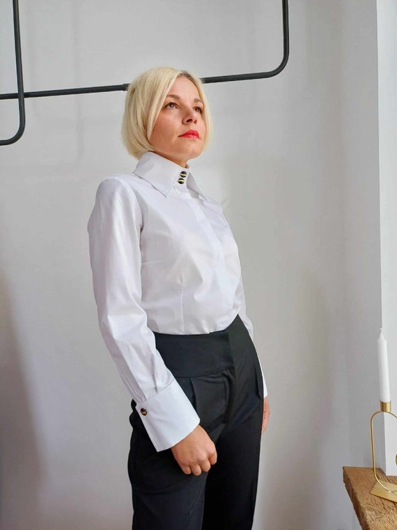 Essential White Button Down Shirt With French Cuffs Tailored