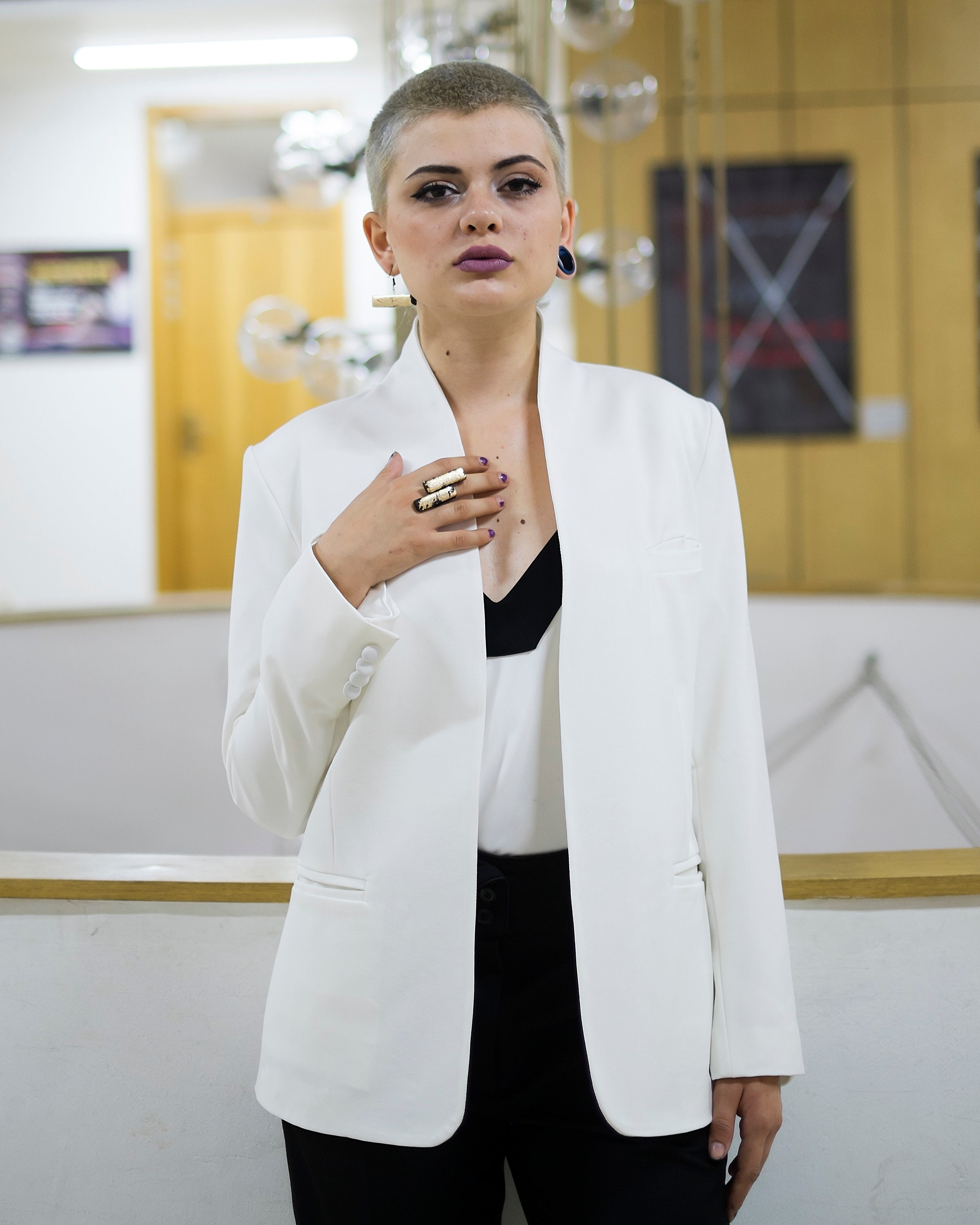 ジャケット・アウター Samoyed Classy No Collar Jacket Samoyed Classy No Collar Jacket