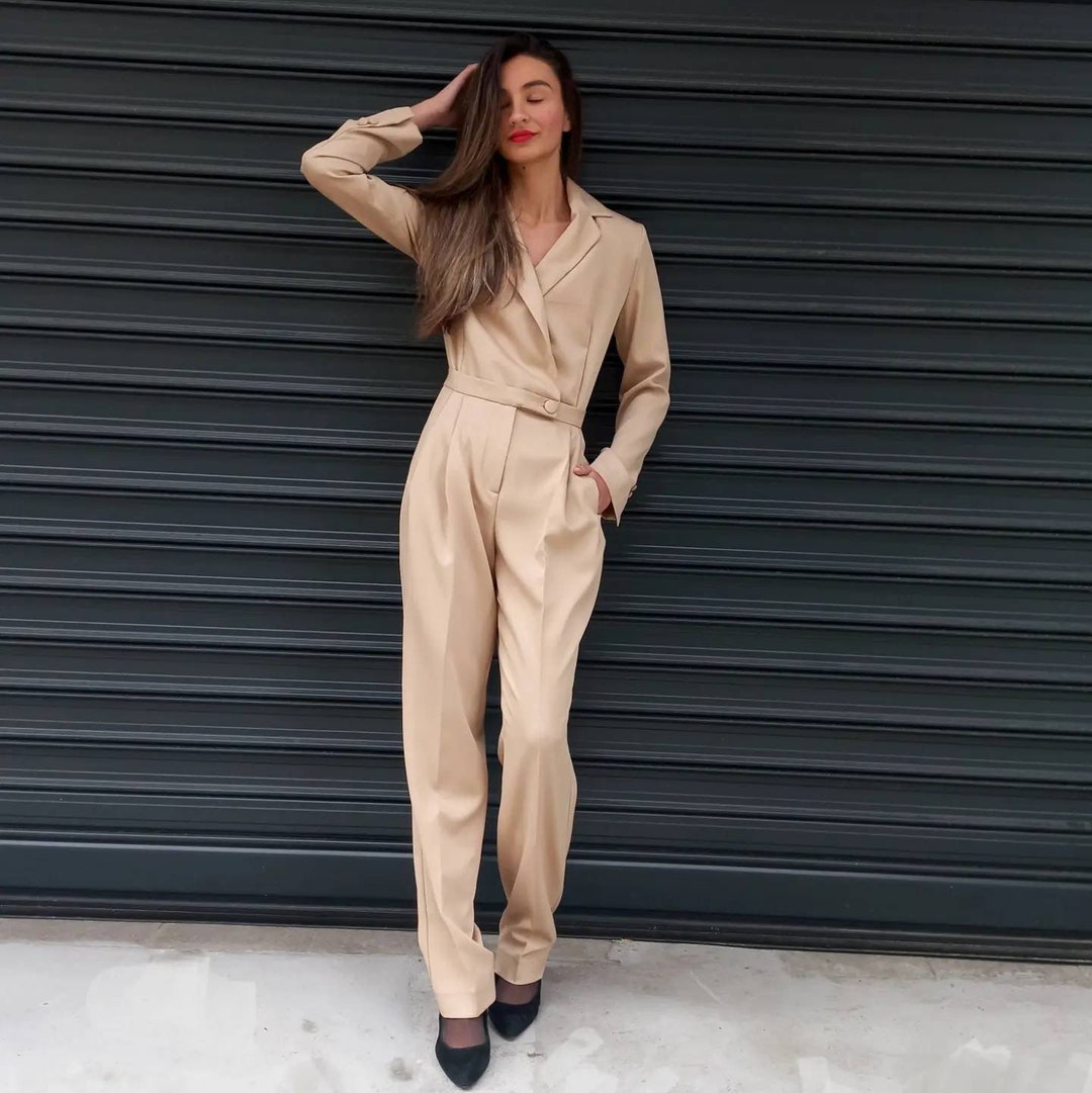 Beige Jumpsuit