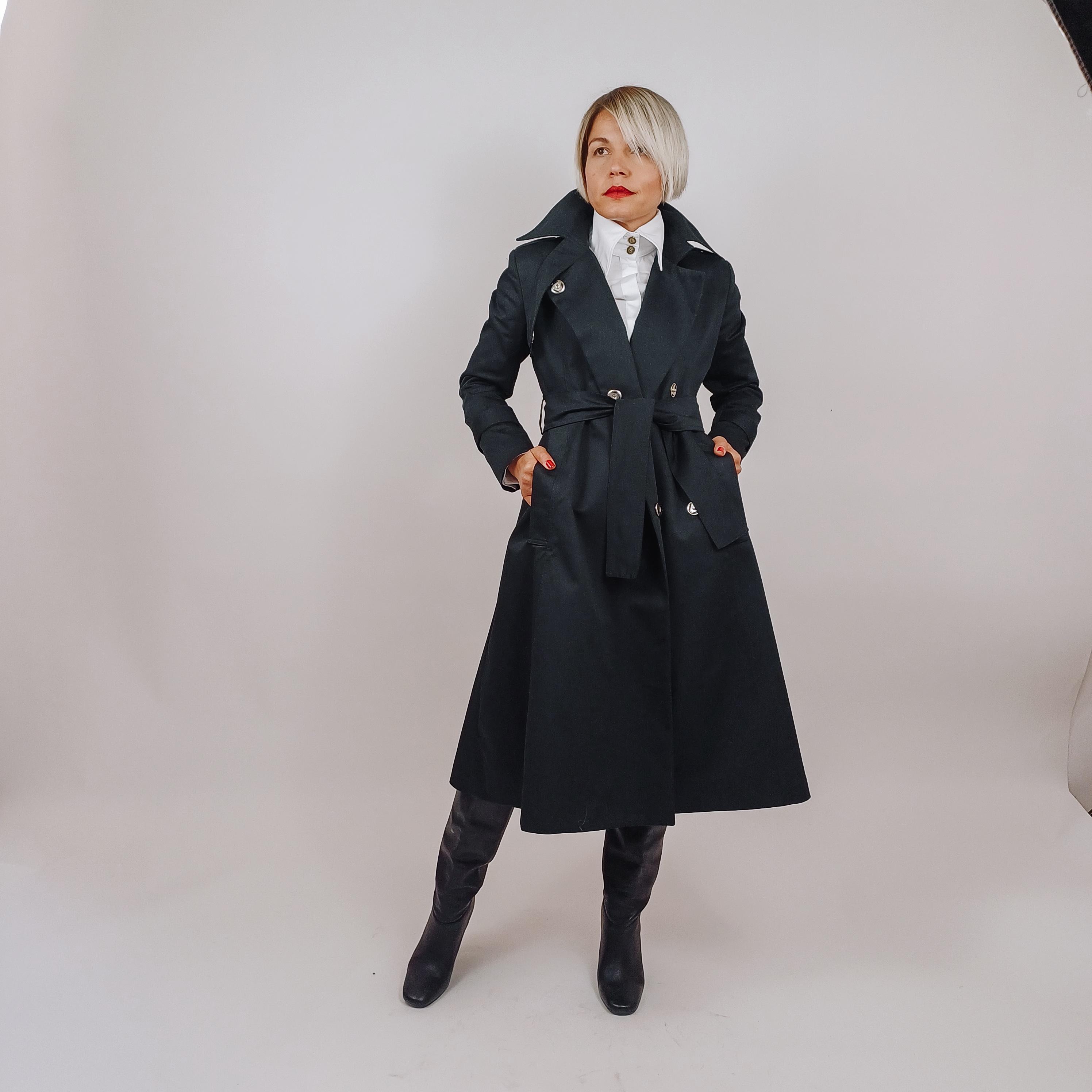 Belted Flare Trench coat – L'AUBE BLANC