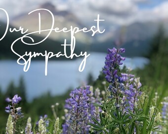 Customized Sympathy Card, plus we will Plant a Tree in a US National Forest honoring a loved one