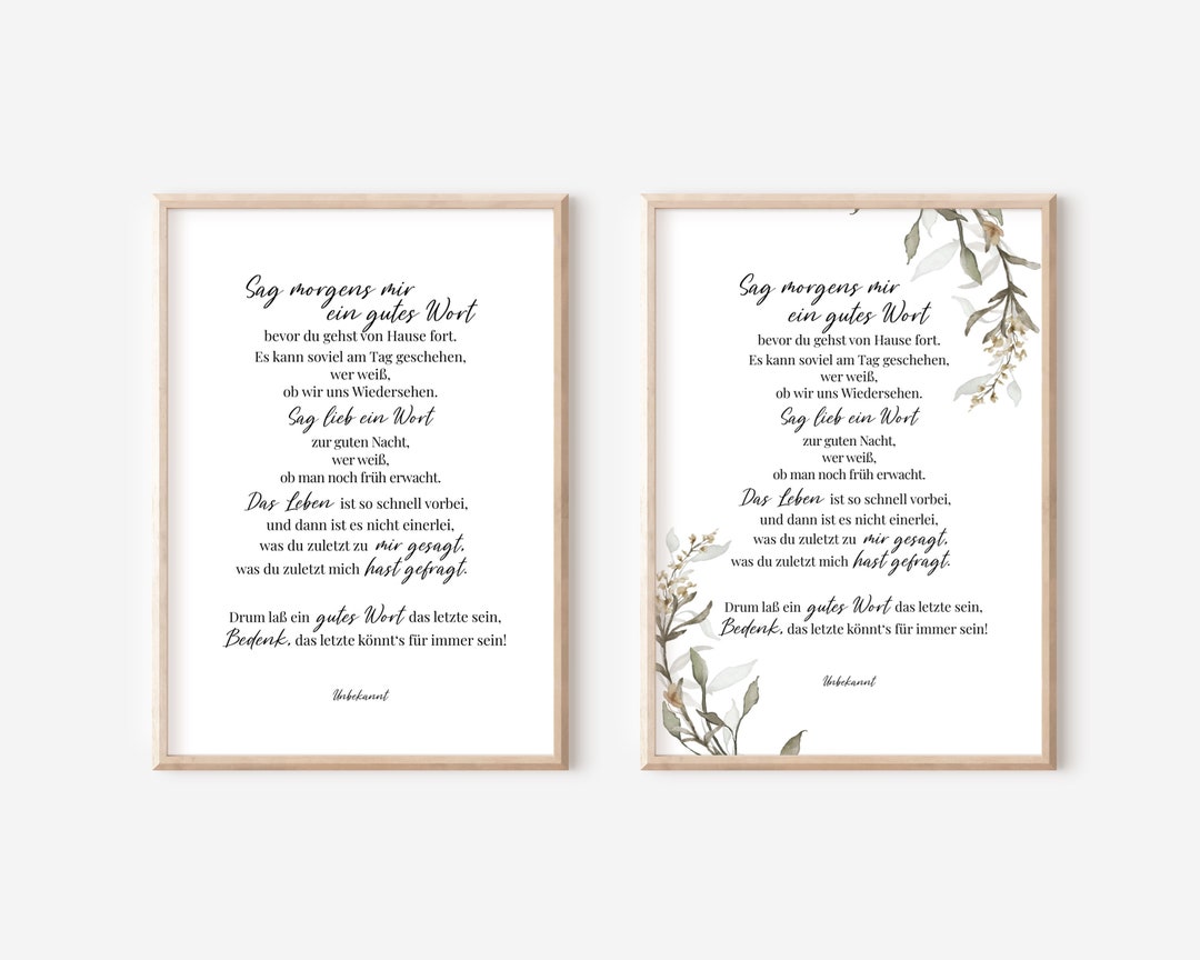 Poster Sag mir ein gutes Wort DIN A4 Etsy.de Poster Sag mir ein gutes Wort DIN A4 Etsy.de