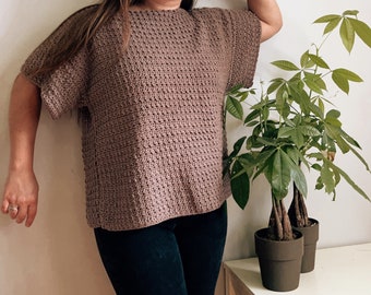 Patrón de crochet para blusa "Still Feels Like Summer" / SOLO PATRÓN DIGITAL / Ajustable para cualquier talla