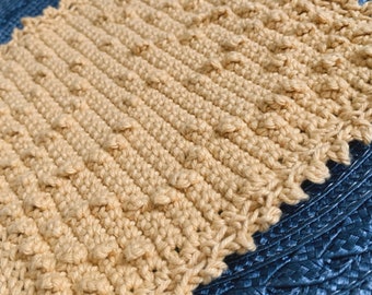 The Picot Branches Dishcloth/Washcloth Crochet Pattern *DIGITAL PATTERN ONLY*