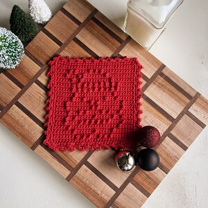 The Holiday Santa Dishcloth/Washcloth Crochet Pattern  | DIGITAL PATTERN ONLY | christmas santa pattern