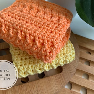The Summer Ridges Dishcloth/Washcloth Crochet Pattern  | DIGITAL PATTERN ONLY |