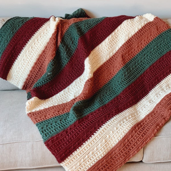 The Jaske Throw Blanket Crochet Pattern | DIGITAL PATTERN ONLY |