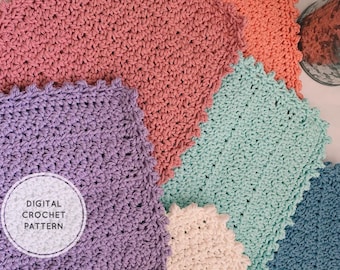 The Picot Posy Dishcloth/Washcloth Crochet Pattern *DIGITAL PATTERN ONLY*