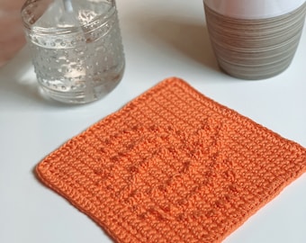 The Autumn Pumpkin Dishcloth/Washcloth Crochet Pattern  | DIGITAL PATTERN ONLY |