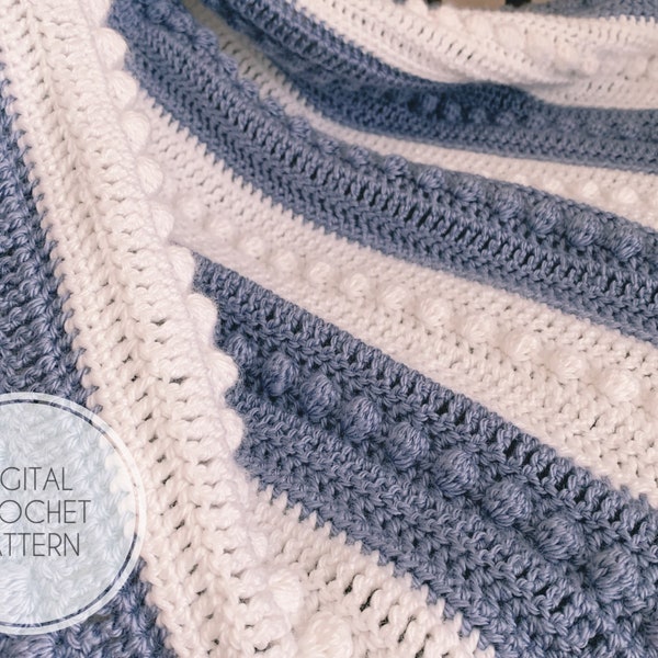 The Bibbity Bobble Baby Blanket Crochet Pattern | DIGITAL PATTERN ONLY |