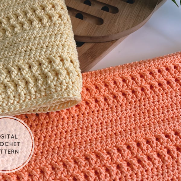 The Summer Ridges Dish Towel Crochet Pattern *DIGITAL PATTERN ONLY*