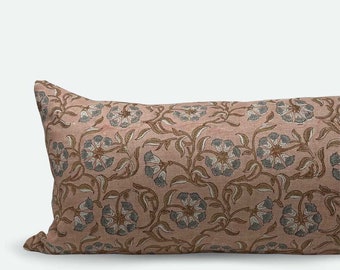 Custom Pillow Cover - Terracotta Checkered Block Print – EVERAND