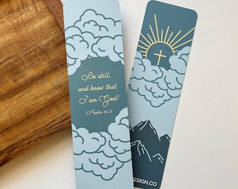 Be Still Verse Bookmarks Psalm 46:10 | Size 2"x7" | Verse Bible Memorization Cards Bookmark