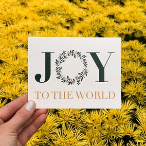 Joy to the World Christmas Cards 5.5 x 4.25 Folded Cards with White Envelopes Christmas Greeting Cards Gifts image 4